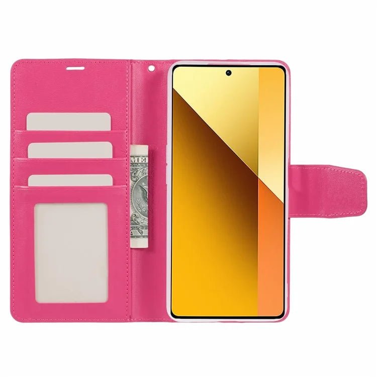 HANMAN Mill Series Phone Cover for Xiaomi Redmi Note 13 5G Case PU Leather Wallet Phone Shell