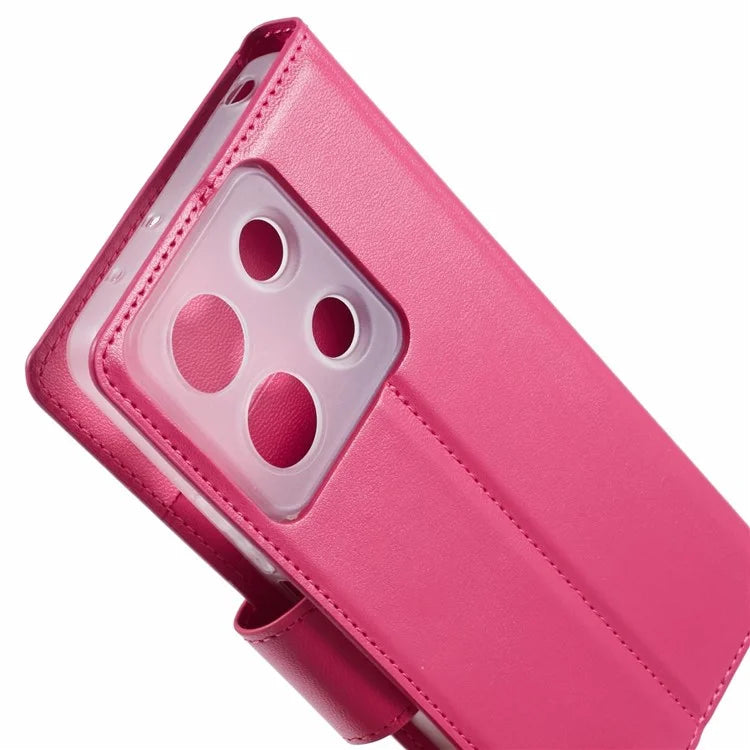 HANMAN Mill Series Phone Cover for Xiaomi Redmi Note 13 5G Case PU Leather Wallet Phone Shell