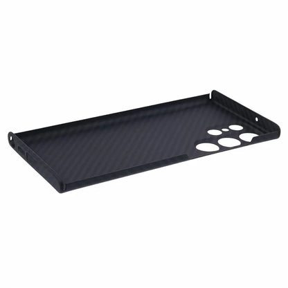 Aramid Fiber Case for Samsung Galaxy S24 Ultra Slim 1500D Carbon Fiber Texture Phone Cover, Black