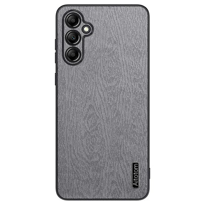 For Samsung Galaxy A15 5G Cellphone Case Wood Grain PC+TPU+PU Back Protector Cover