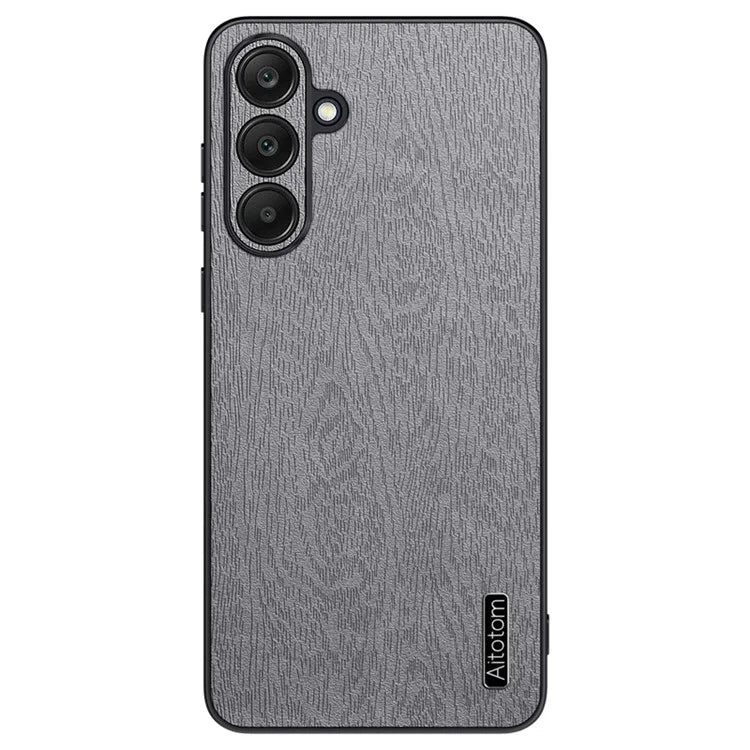 Back Shell for Samsung Galaxy A25 5G (Global) (161.0 x 76.5 x 8.3mm) Cover Wood Grain PU+PC+TPU Cell Phone Case