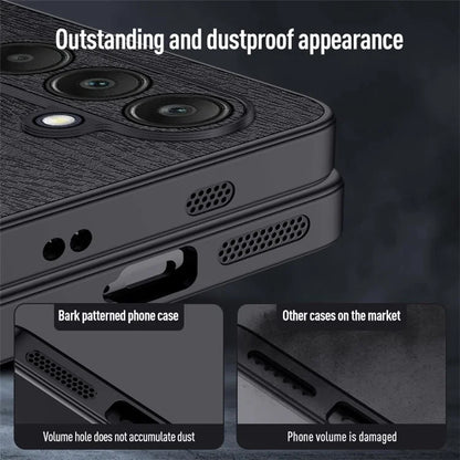Back Shell for Samsung Galaxy A25 5G (Global) (161.0 x 76.5 x 8.3mm) Cover Wood Grain PU+PC+TPU Cell Phone Case