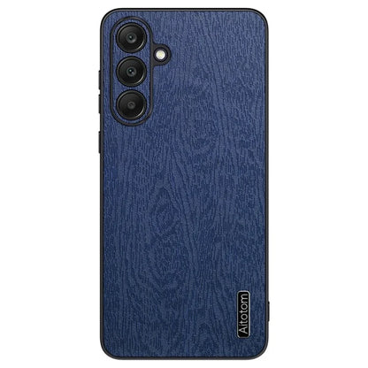 Back Shell for Samsung Galaxy A25 5G (Global) (161.0 x 76.5 x 8.3mm) Cover Wood Grain PU+PC+TPU Cell Phone Case