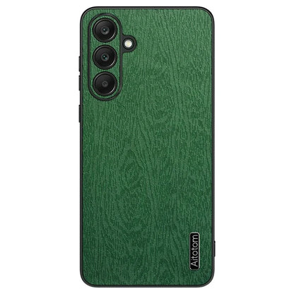 Back Shell for Samsung Galaxy A25 5G (Global) (161.0 x 76.5 x 8.3mm) Cover Wood Grain PU+PC+TPU Cell Phone Case