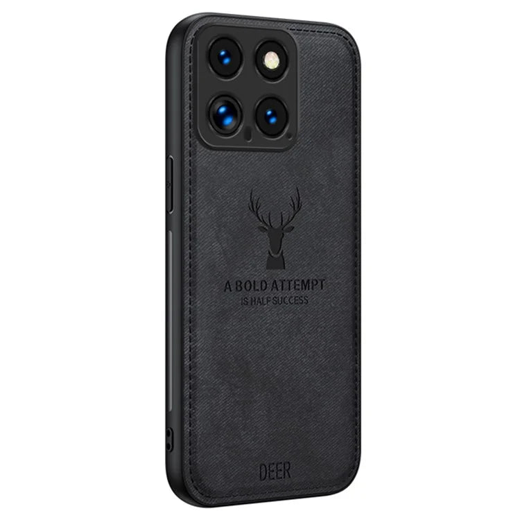 For Xiaomi 14 Pro Phone Case Cloth Texture Anti-Fingerprint Cover Sophisticated Deer