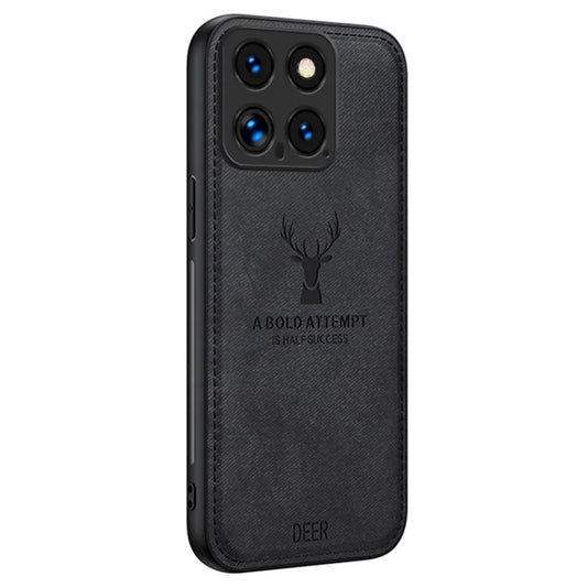 For Xiaomi 14 Pro Phone Case Cloth Texture Anti-Fingerprint Cover Sophisticated Deer