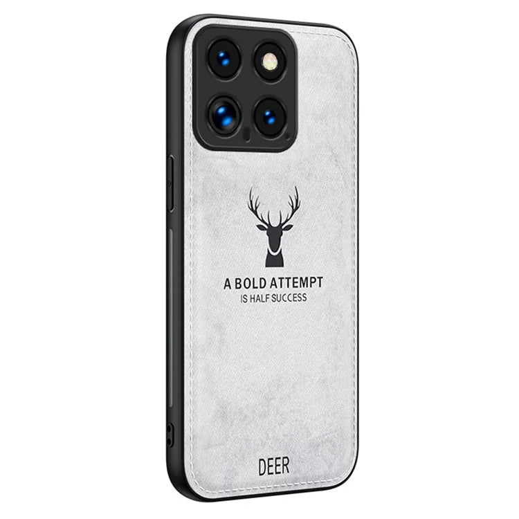For Xiaomi 14 Pro Phone Case Cloth Texture Anti-Fingerprint Cover Sophisticated Deer