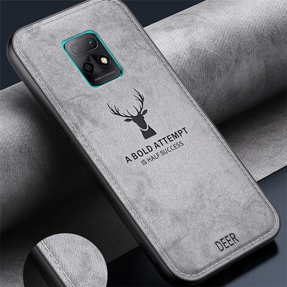 For Xiaomi Redmi 10X 5G Deer Pattern Case Cloth Texture Soft Touch Phone Cover