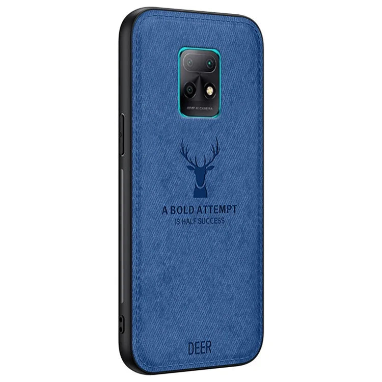 For Xiaomi Redmi 10X 5G Deer Pattern Case Cloth Texture Soft Touch Phone Cover