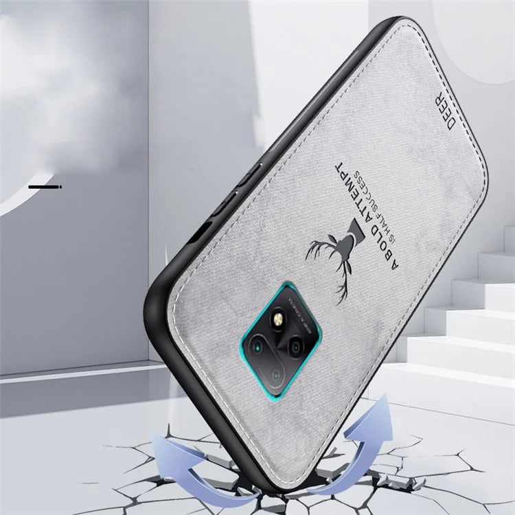 For Xiaomi Redmi 10X 5G Deer Pattern Case Cloth Texture Soft Touch Phone Cover