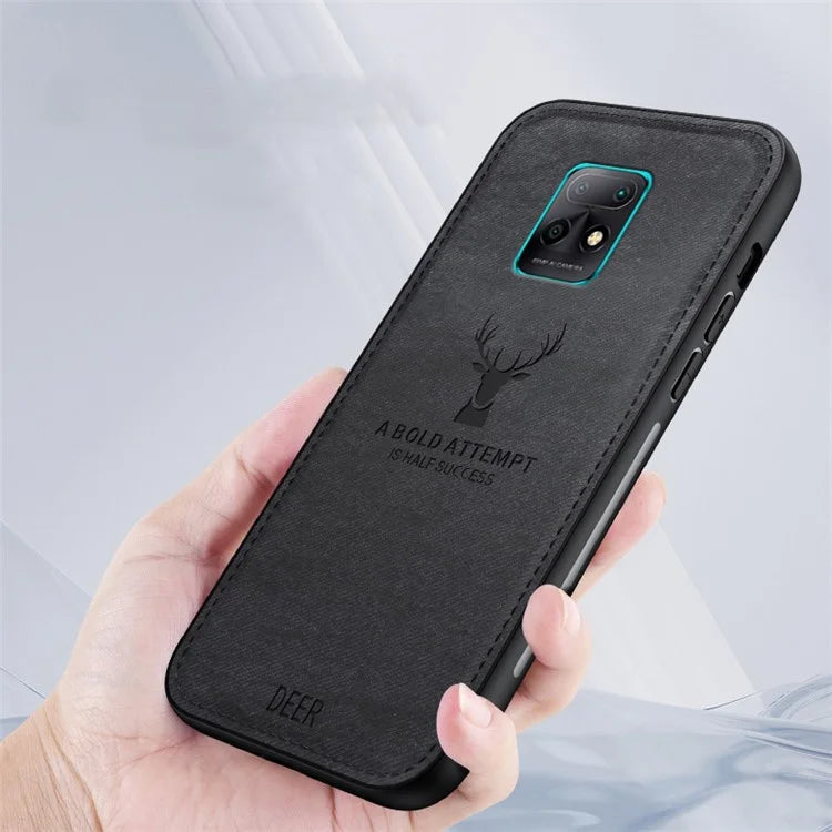 For Xiaomi Redmi 10X 5G Deer Pattern Case Cloth Texture Soft Touch Phone Cover