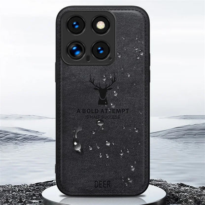 For Xiaomi 14 Phone Case Deer Pattern Back Cover Enhanced Camera Lens Protection