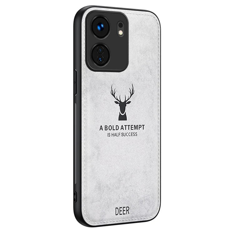 For Xiaomi Redmi 13C 4G / Poco C65 4G Phone Case Deer Pattern Cloth Textured Anti-Slip