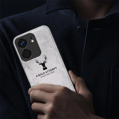 For Xiaomi Redmi 13C 4G / Poco C65 4G Phone Case Deer Pattern Cloth Textured Anti-Slip