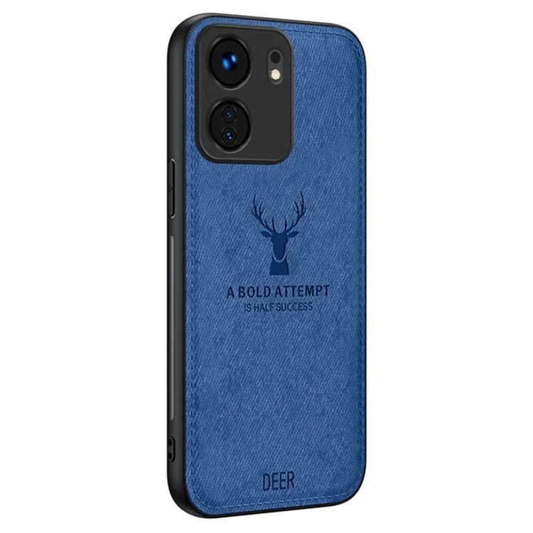 For Xiaomi Redmi 13C 4G / Poco C65 4G Phone Case Deer Pattern Cloth Textured Anti-Slip