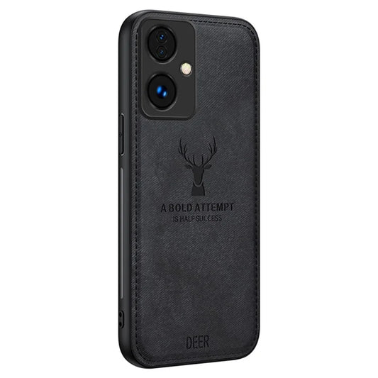 For Oppo A2 5G / A79 5G Phone Case Shock-Absorption TPU+PC+PU Leather Cover with Deer Pattern