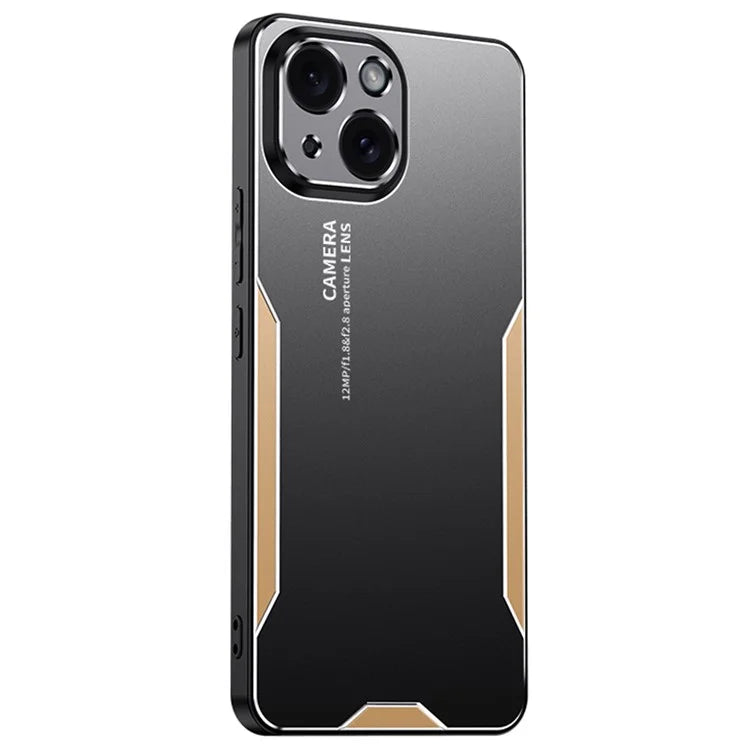 For iPhone 15 Plus Case Aluminium Alloy+TPU+PC Matte Finish Smart Phone Cover