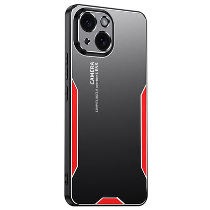 For iPhone 15 Plus Case Aluminium Alloy+TPU+PC Matte Finish Smart Phone Cover