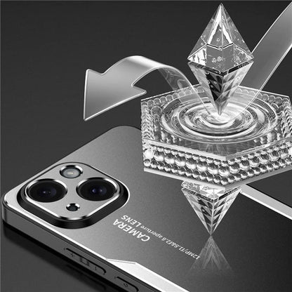 For iPhone 15 Plus Case Aluminium Alloy+TPU+PC Matte Finish Smart Phone Cover