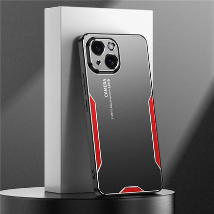For iPhone 15 Case Matte Slim-Fit Aluminium Alloy+TPU+PC Mobile Phone Cover