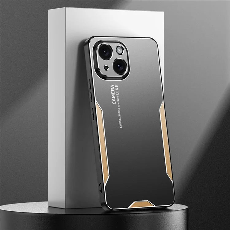 For iPhone 15 Case Matte Slim-Fit Aluminium Alloy+TPU+PC Mobile Phone Cover