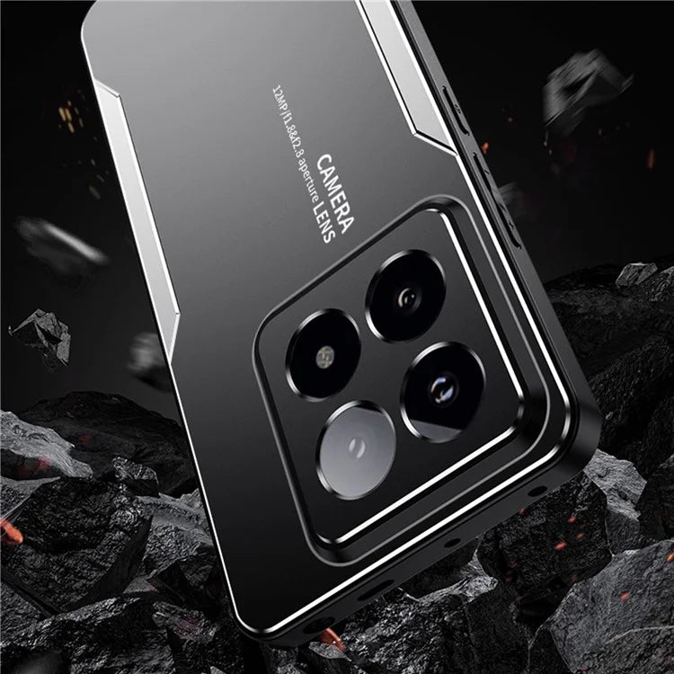 For Xiaomi 14 Pro Cell Phone Case Aluminium Alloy+TPU+PC Back Shell with Lens Cover