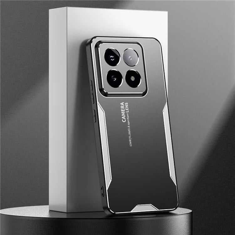For Xiaomi 14 Pro Cell Phone Case Aluminium Alloy+TPU+PC Back Shell with Lens Cover