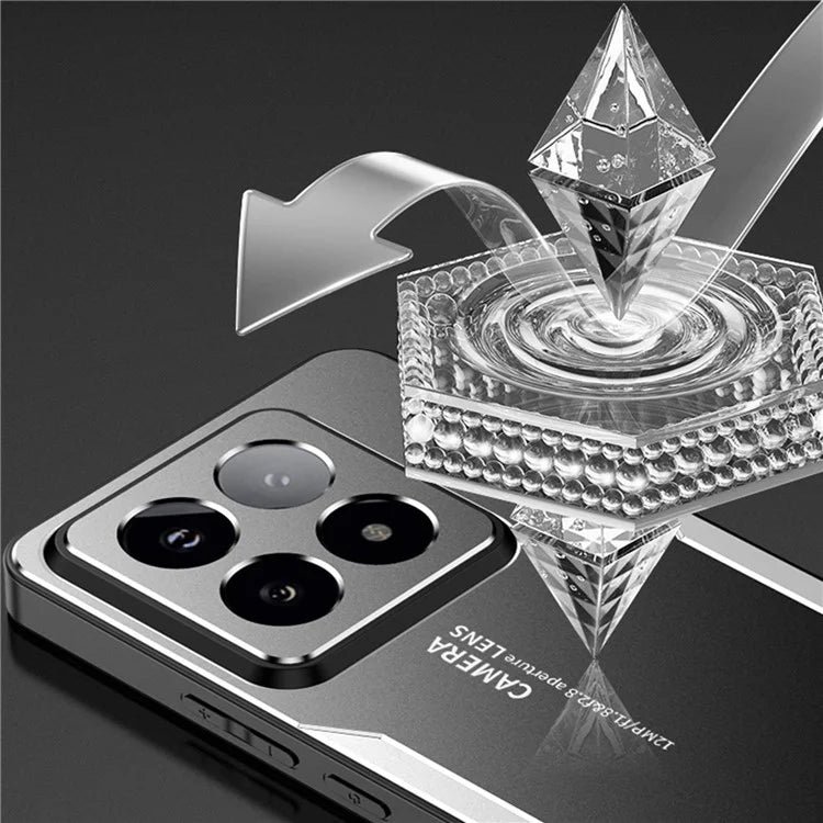 For Xiaomi 14 Pro Cell Phone Case Aluminium Alloy+TPU+PC Back Shell with Lens Cover