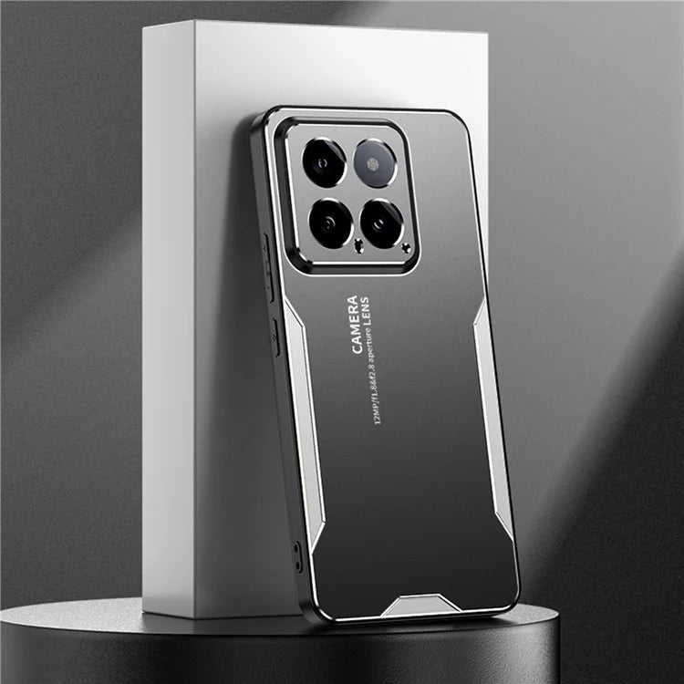 For Xiaomi 14 Case Aluminium Alloy+TPU+PC Honeycomb Holes Design Phone Guard Cover