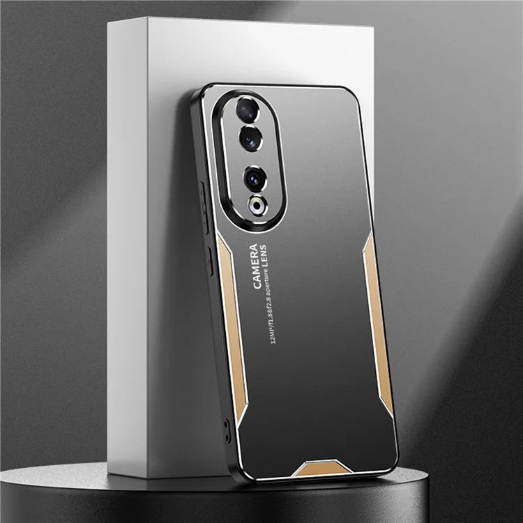 For Honor 90 Case Anti-drop Aluminium Alloy+TPU+PC Protective Shell with Honeycomb Holes