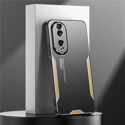 For Honor 90 Case Anti-drop Aluminium Alloy+TPU+PC Protective Shell with Honeycomb Holes