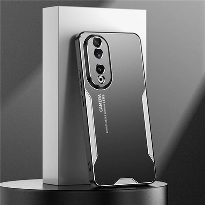For Honor 90 Case Anti-drop Aluminium Alloy+TPU+PC Protective Shell with Honeycomb Holes