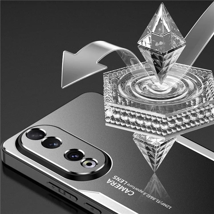 For Honor 90 Case Anti-drop Aluminium Alloy+TPU+PC Protective Shell with Honeycomb Holes