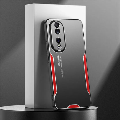 For Honor 90 Case Anti-drop Aluminium Alloy+TPU+PC Protective Shell with Honeycomb Holes