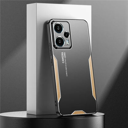 For Xiaomi Redmi Note 12T Pro 5G Phone Case Metal+TPU+PC Anti-drop Cover