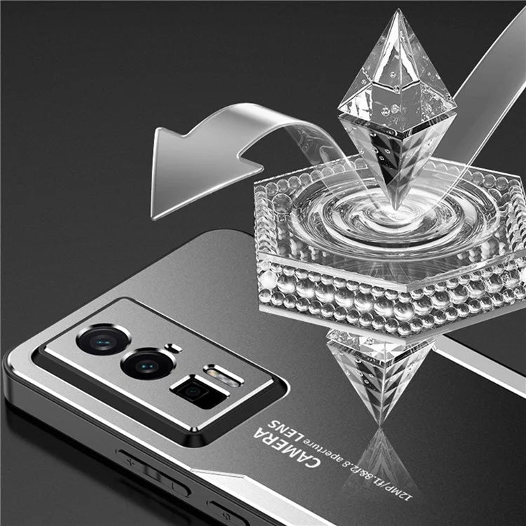 For Xiaomi Redmi K60 5G Phone Case Metal+TPU+PC Cover Camera Lens Protection