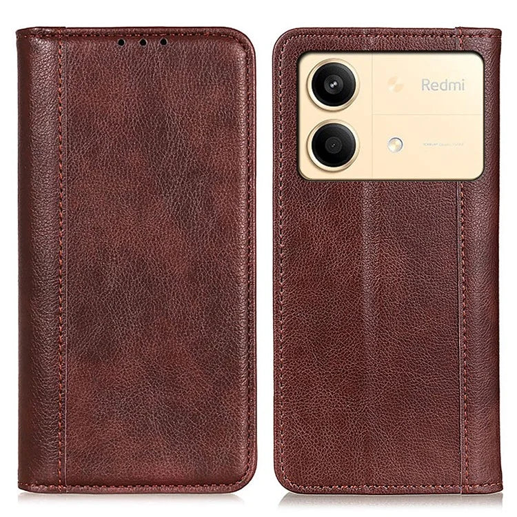 For Xiaomi Redmi Note 13R Pro 5G Case Litchi Texture Magnetic Split Leather Wallet Cover