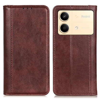 For Xiaomi Redmi Note 13R Pro 5G Case Litchi Texture Magnetic Split Leather Wallet Cover