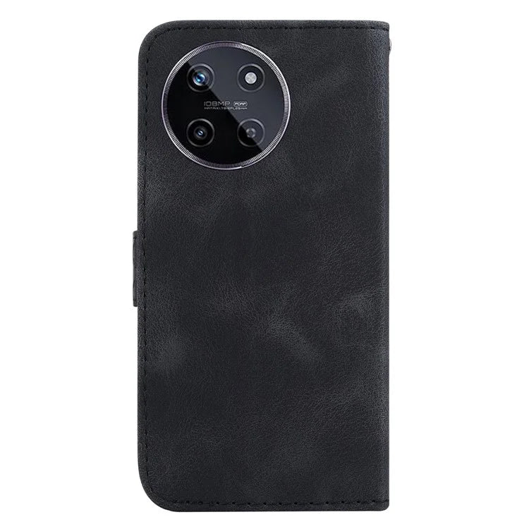 For Realme 11 4G (159.9x73.3x7.95mm) Leather Case Wallet Cover 7-Shape Pattern