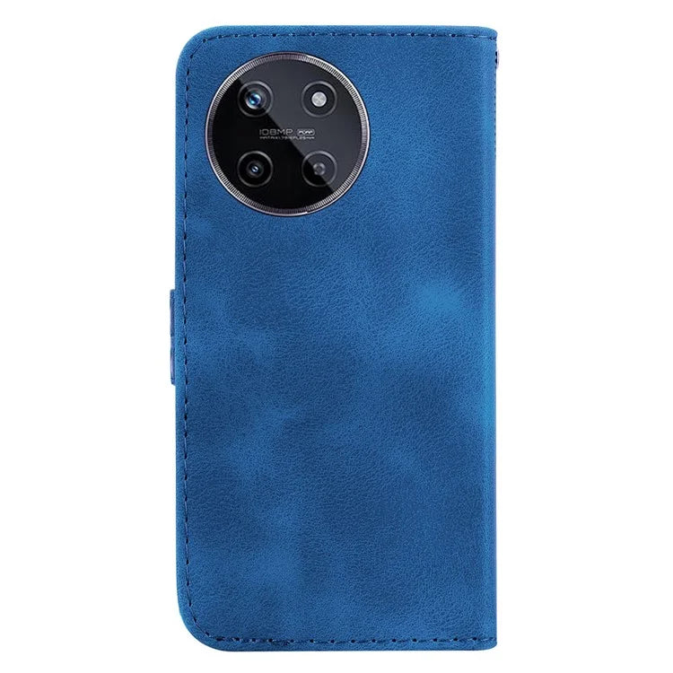 For Realme 11 4G (159.9x73.3x7.95mm) Leather Case Wallet Cover 7-Shape Pattern