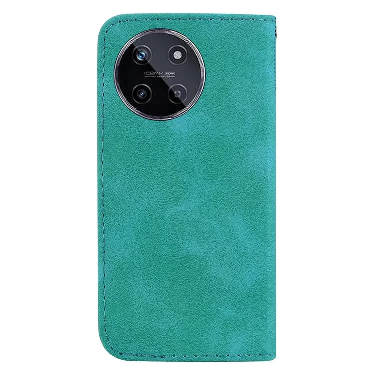 For Realme 11 4G (159.9x73.3x7.95mm) Leather Case Wallet Cover 7-Shape Pattern
