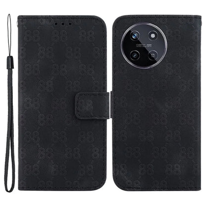 For Realme 11 4G (159.9x73.3x7.95mm) Leather Case Wallet Stand Cover Double 8-Shape