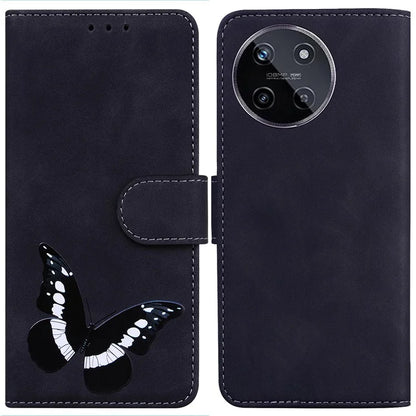 For Realme 11 4G (159.9x73.3x7.95mm) Leather Case Butterfly Pattern Wallet Cover
