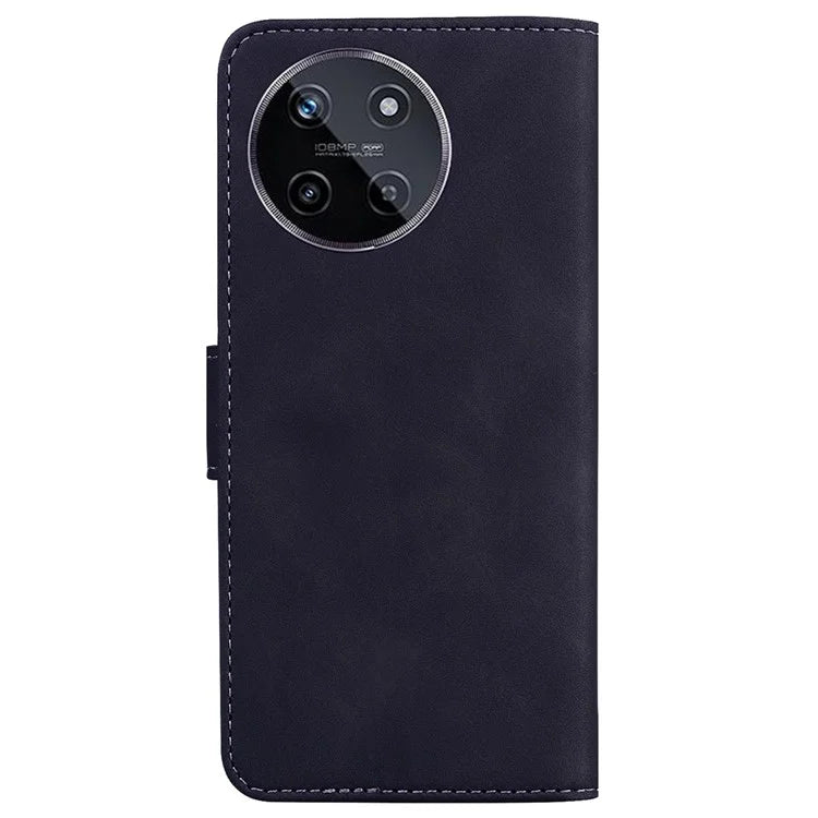 For Realme 11 4G (159.9x73.3x7.95mm) Leather Case Butterfly Pattern Wallet Cover