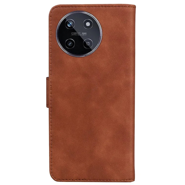 For Realme 11 4G (159.9x73.3x7.95mm) Leather Case Butterfly Pattern Wallet Cover