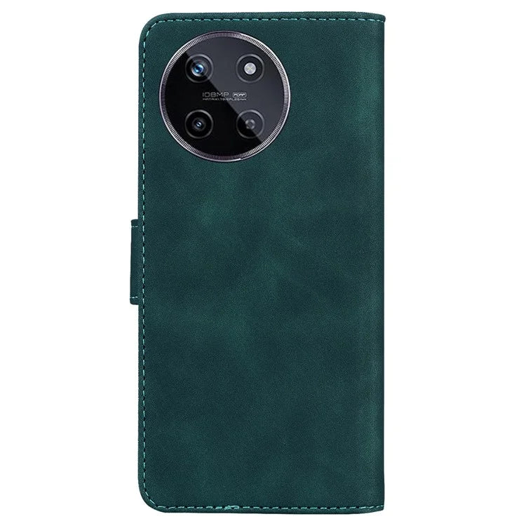 For Realme 11 4G (159.9x73.3x7.95mm) Leather Case Butterfly Pattern Wallet Cover