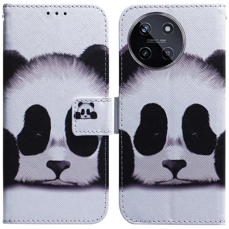 For Realme 11 4G (159.9x73.3x7.95mm) Leather Wallet Phone Case Pattern Printing
