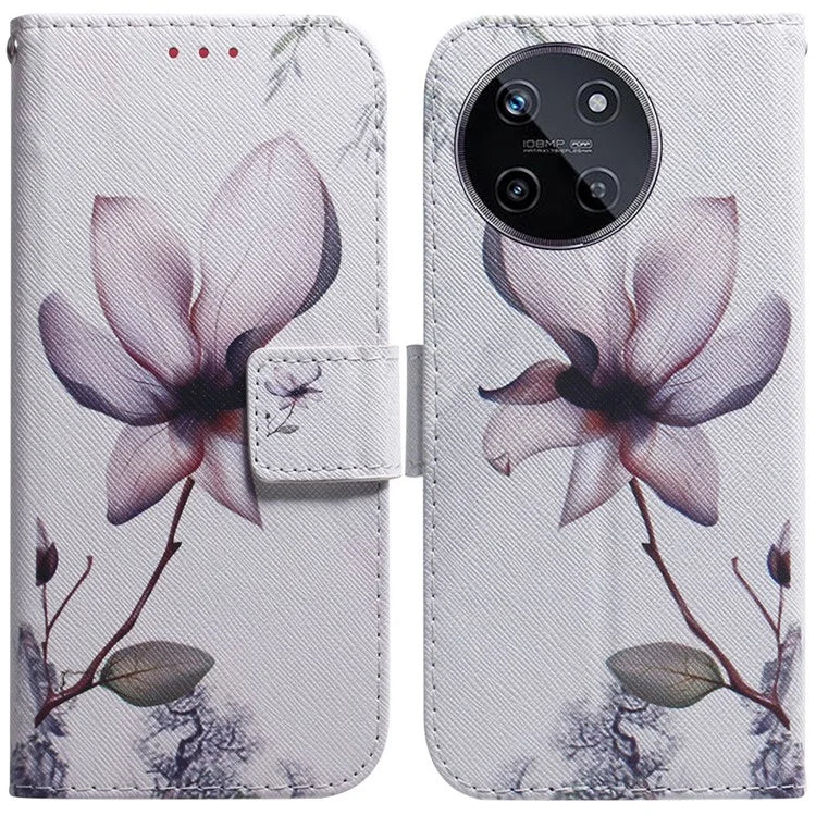 For Realme 11 4G (159.9x73.3x7.95mm) Leather Wallet Phone Case Pattern Printing