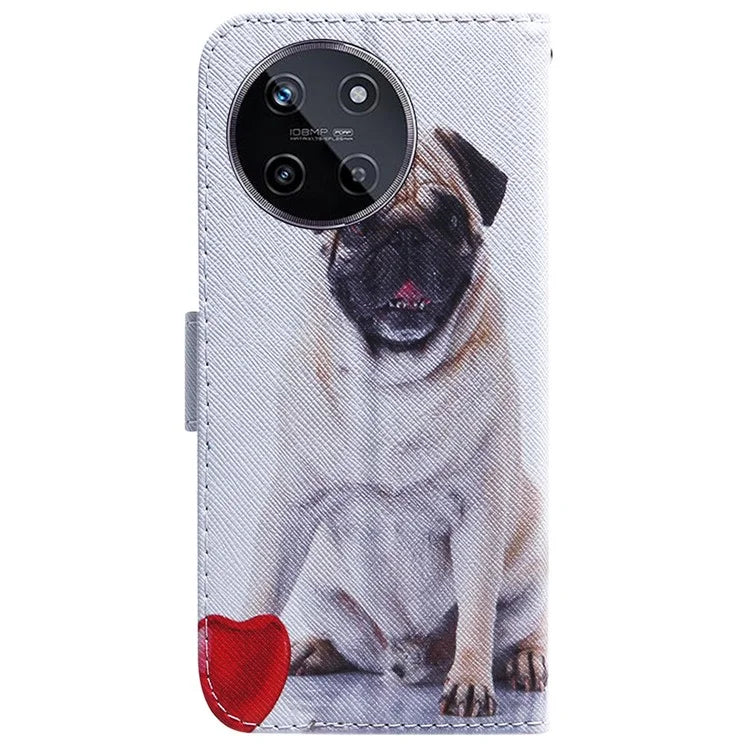 For Realme 11 4G (159.9x73.3x7.95mm) Leather Wallet Phone Case Pattern Printing