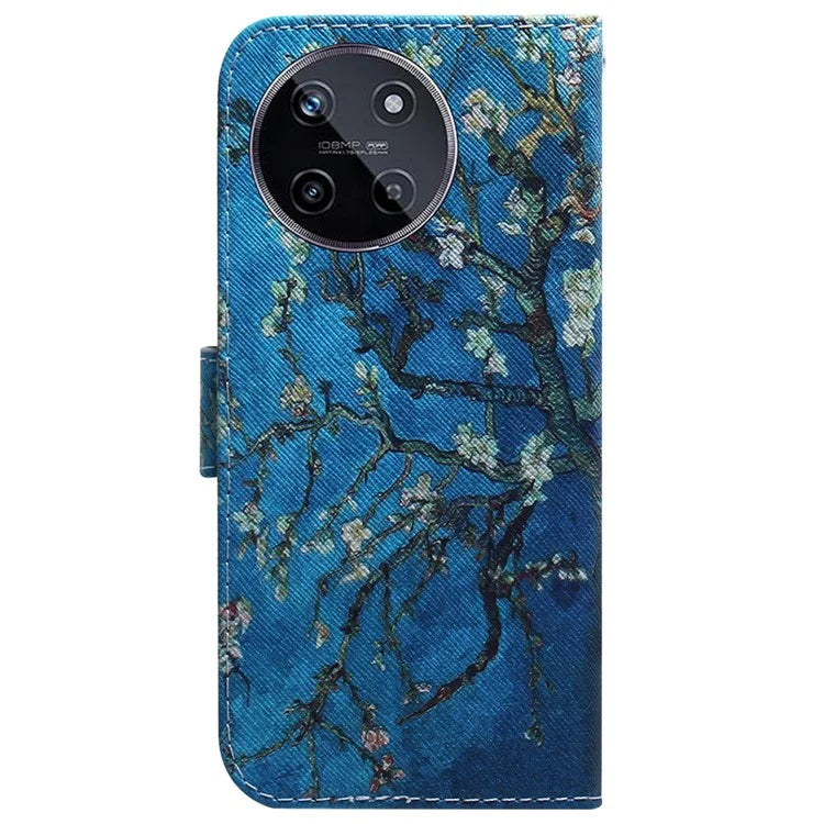 For Realme 11 4G (159.9x73.3x7.95mm) Leather Wallet Phone Case Pattern Printing